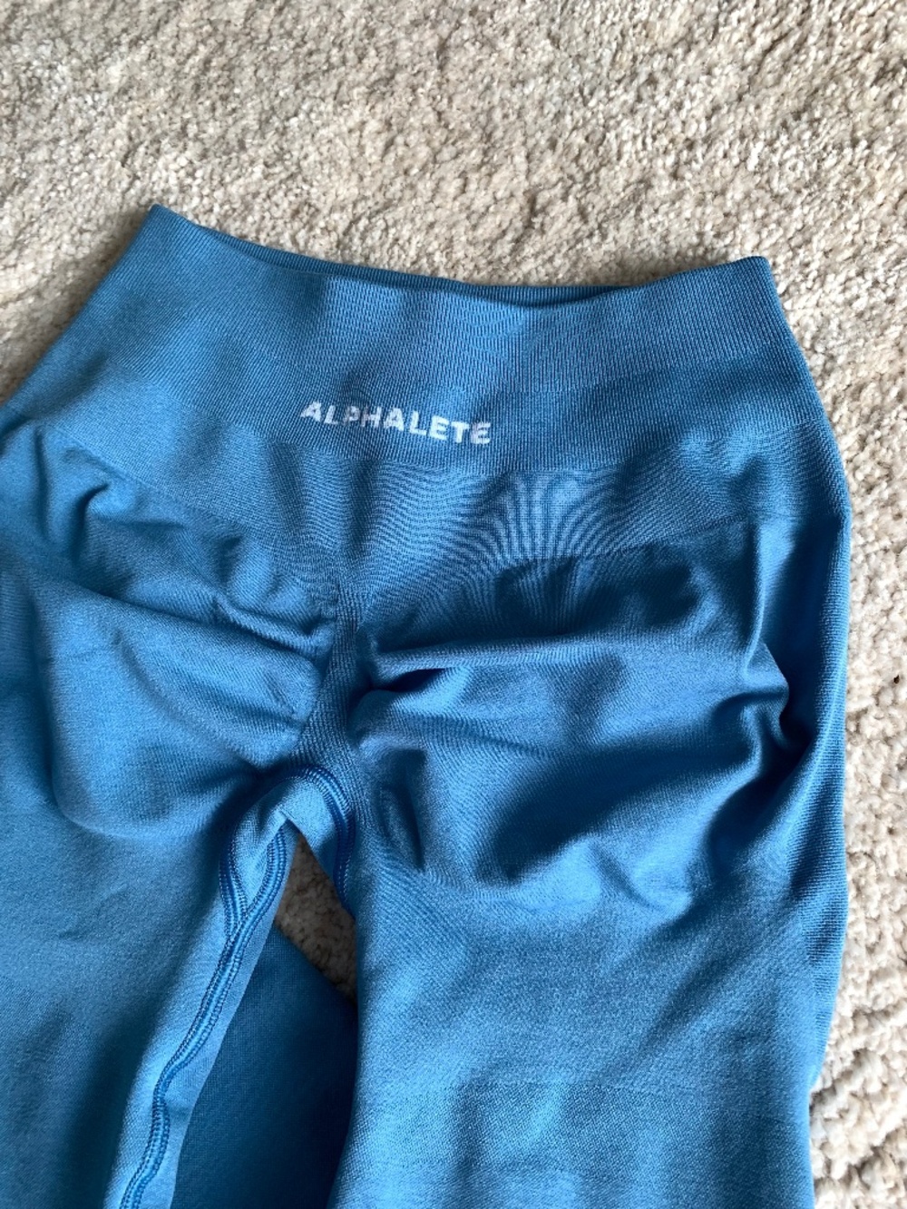 ALPHALETE Blue Scrunch Leggings